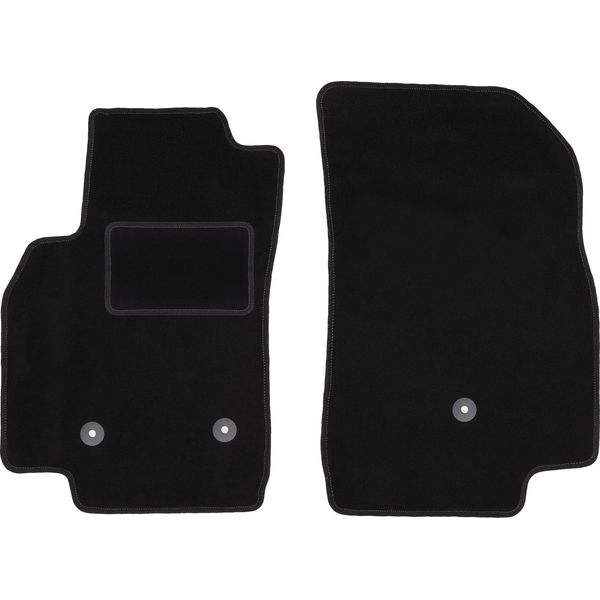 Wielganizator Tappetini Auto Velours Anteriori Adatto Per Opel Karl (2015-, Hatchback) Neri, Set 2 Pz, Con Fissaggi-image