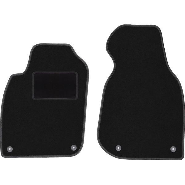 Wielganizator Tappetini Auto Velours Anteriori Adatto Per Audi A6 C5 Fl (2001-2004, Berlina, Station Wagon, Avant) Neri, Set 2 Pz, Con Fissaggi-image