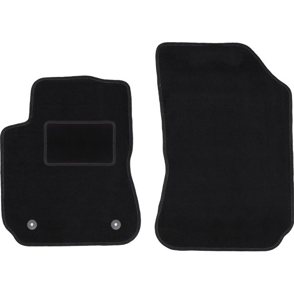 Wielganizator Tappetini Auto Velours Anteriori Adatto Per Citroen C4 Cactus (2014-2018, Crossover) Neri, Set 2 Pz, Con Fissaggi-image