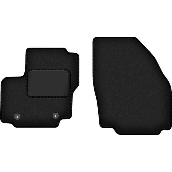 Wielganizator Tappetini Auto Velours Anteriori Adatto Per Ford Galaxy MK2 (2006-2011, 7 Posti) Neri, Set 2 Pz, Con Fissaggi-image