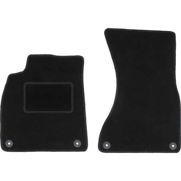 Wielganizator Tappetini Auto Velours Anteriori Adatto Per Audi A7 (2011-, Coupé, Sportback) Neri, Set 2 Pz, Con Fissaggi-image