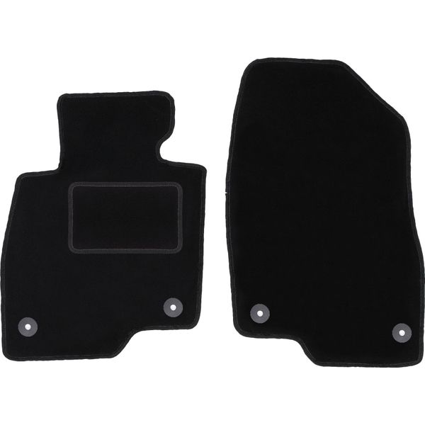 Wielganizator Tappetini Auto Velours Anteriori Adatto Per Mazda 6 Gj Iii (2012-, Station Wagon) Neri, Set 2 Pz, Con Fissaggi-image