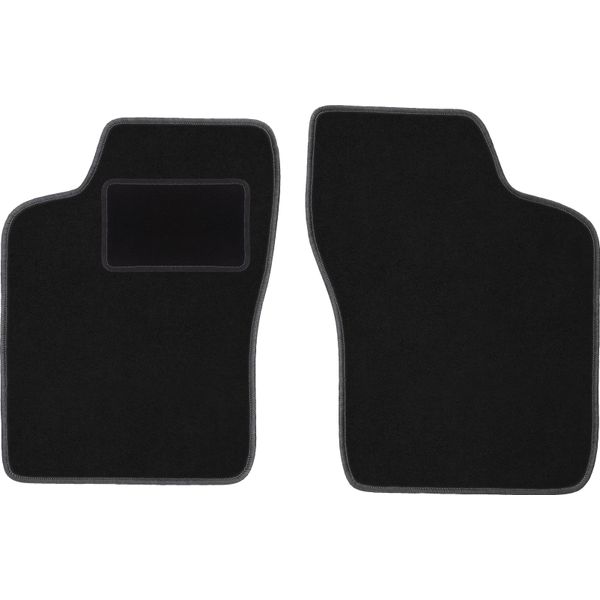 Wielganizator Tappetini Auto Velours Anteriori Adatto Per Opel Ascona C (1981-1988, Liftback, Berlina) Neri, Set 2 Pz, Con Fissaggi-image