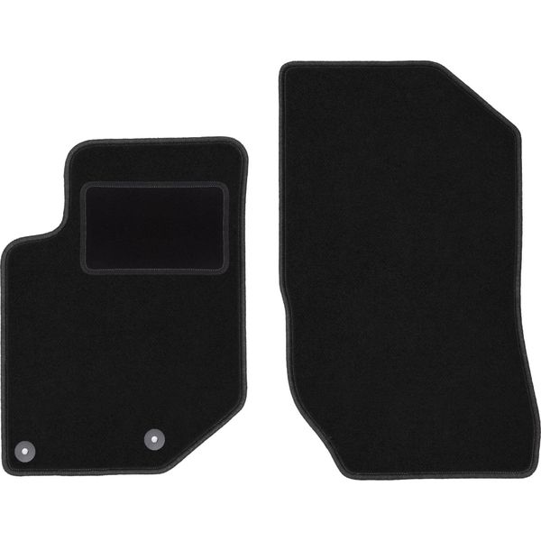 Wielganizator Tappetini Auto Velours Anteriori Adatto Per Opel Corsa F (2019-, Hatchback) Neri, Set 2 Pz, Con Fissaggi-image