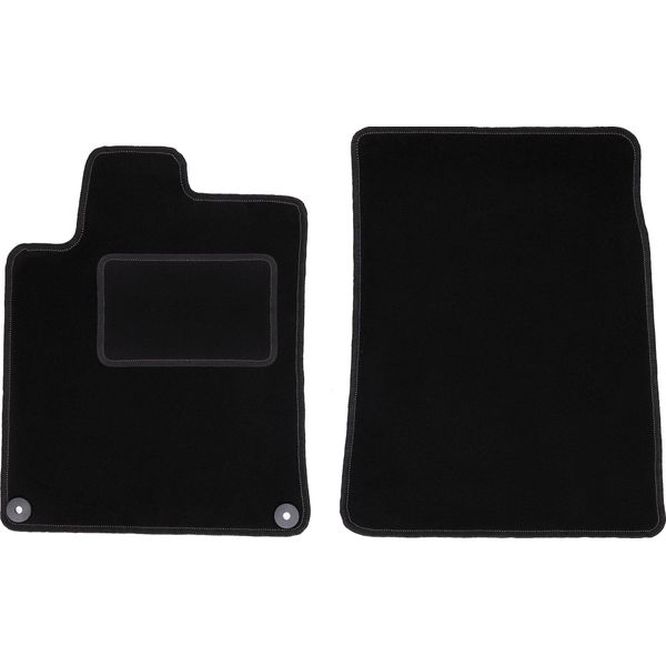 Wielganizator Tappetini Auto Velours Anteriori Adatto Per Peugeot 407 (2004-2011, Coupé, Berlina, Station Wagon) Neri, Set 2 Pz, Con Fissaggi-image
