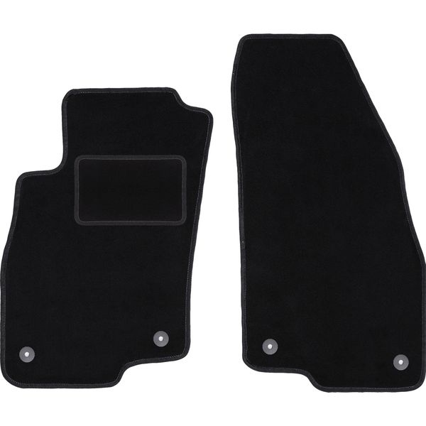 Wielganizator Tappetini Auto Velours Anteriori Adatto Per Alfa Romeo Mito (2008-2019, Hatchback) Neri, Set 2 Pz, Con Fissaggi-image