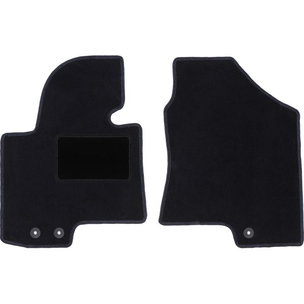 Wielganizator Tappetini Auto Velours Anteriori Adatto Per Kia Sportage Iii (2010-2015, Suv) Neri, Set 2 Pz, Con Fissaggi-image