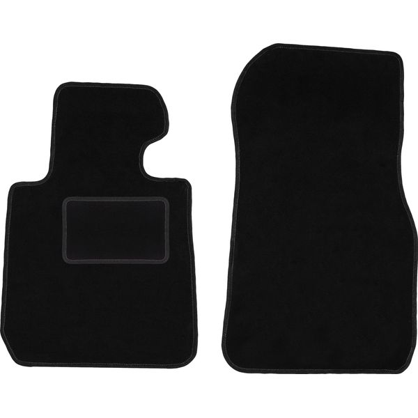 Wielganizator Tappetini Auto Velours Anteriori Adatto Per Bmw 3 F31 (2011-2018, Station Wagon, Touring) Neri, Set 2 Pz, Con Fissaggi-image