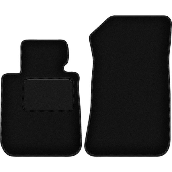 Wielganizator Tappetini Auto Velours Anteriori Adatto Per Bmw 1 E88 (2004-2011, Cabriolet) Neri, Set 2 Pz, Con Fissaggi-image
