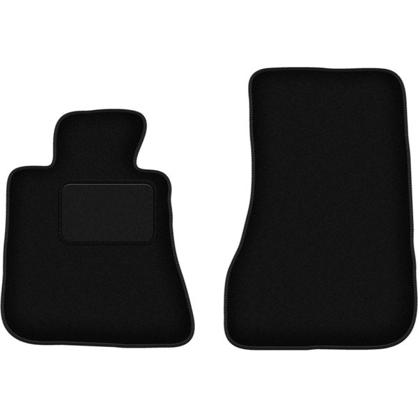 Wielganizator Tappetini Auto Velours Anteriori Adatto Per Bmw 5 E28 (1980-1990, Berlina) Neri, Set 2 Pz, Con Fissaggi-image