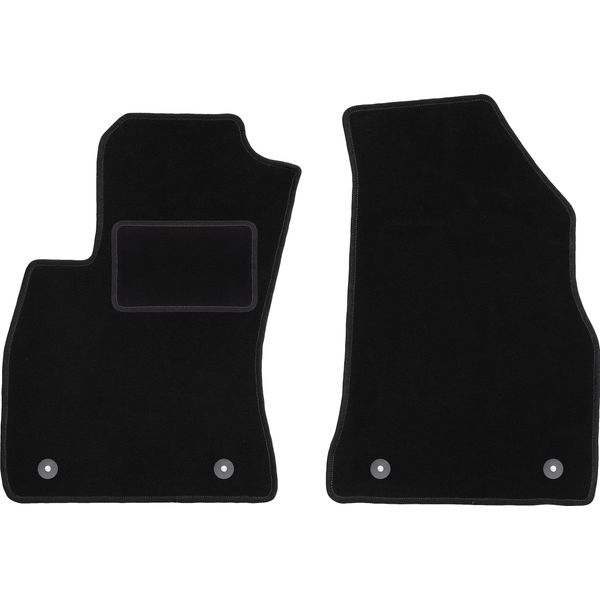 Wielganizator Tappetini Auto Velours Anteriori Adatto Per Fiat Doblo Ii (2009-2020, 0) Neri, Set 2 Pz, Con Fissaggi-image