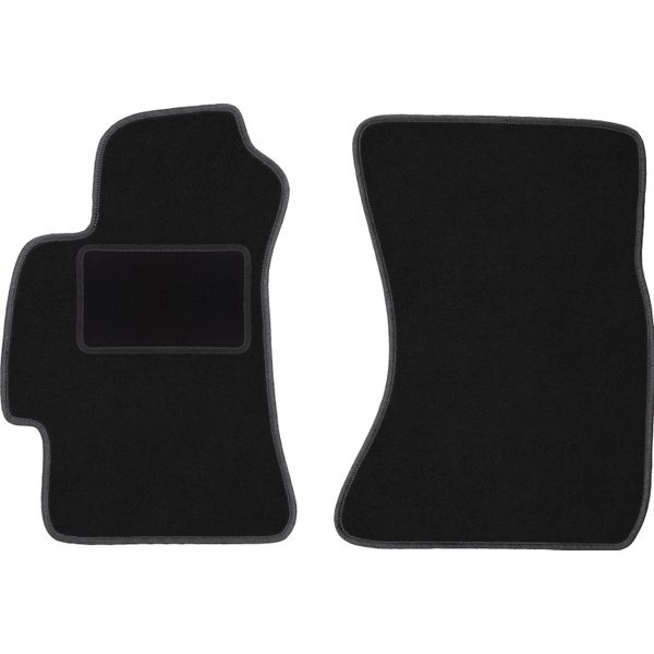 Wielganizator Tappetini Auto Velours Anteriori Adatto Per Subaru Legacy Iv B4 (2003-2009, Station Wagon, Berlina, Touring, Wagon) Neri, Set 2 Pz, Con Fissaggi-image