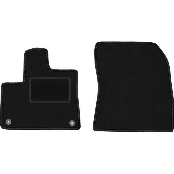 Wielganizator Tappetini Auto Velours Anteriori Adatto Per Citroen Rifter (2018-, Furgoncino) Neri, Set 2 Pz, Con Fissaggi-image