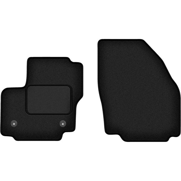 Wielganizator Tappetini Auto Velours Anteriori Adatto Per Ford S-MAX MK1 (2012-2015, Minivan) Neri, Set 2 Pz, Con Fissaggi-image