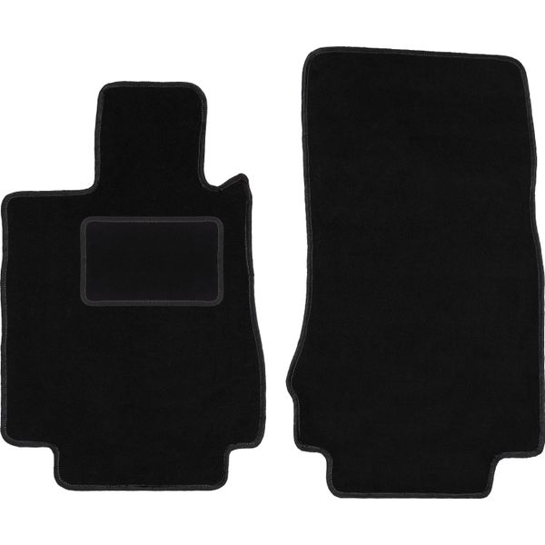 Wielganizator Tappetini Auto Velours Anteriori Adatto Per Mercedes Cl W215 (1999-2006, Coupé) Neri, Set 2 Pz, Con Fissaggi-image