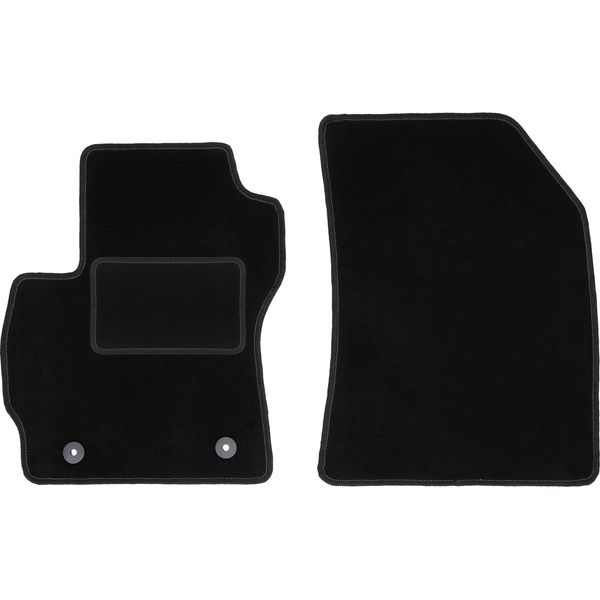 Wielganizator Tappetini Auto Velours Anteriori Adatto Per Mazda Premacy Ii (2005-2010, Minivan) Neri, Set 2 Pz, Con Fissaggi-image