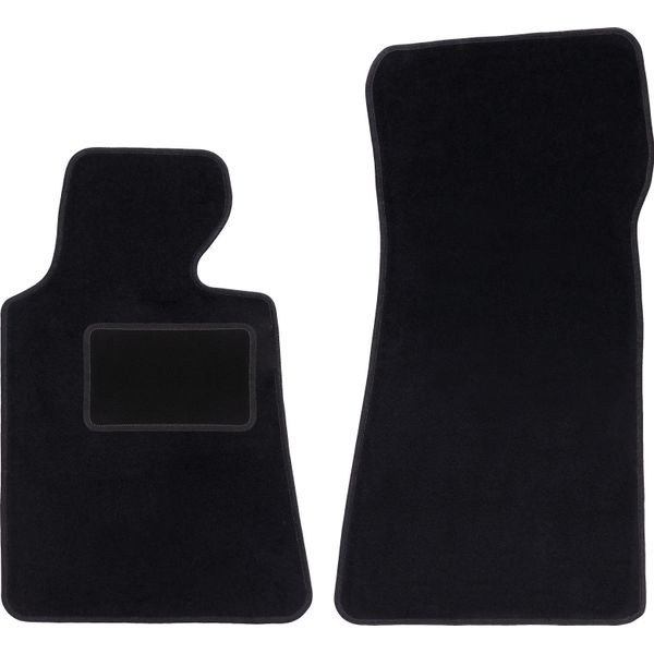 Wielganizator Tappetini Auto Velours Anteriori Adatto Per Bmw 7 E32 (1986-1994, Berlina) Neri, Set 2 Pz, Con Fissaggi-image