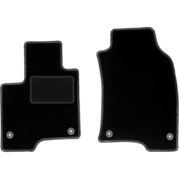 Wielganizator Tappetini Auto Velours Anteriori Adatto Per Fiat Panda Iii (2012-, Hatchback) Neri, Set 2 Pz, Con Fissaggi-image