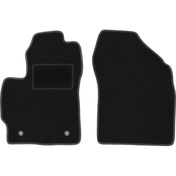 Wielganizator Tappetini Auto Velours Anteriori Adatto Per Toyota Corolla E14 / E15 (2007-2012, Berlina) Neri, Set 2 Pz, Con Fissaggi-image