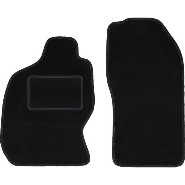 Wielganizator Tappetini Auto Velours Anteriori Adatto Per Nissan Patrol Y61 Gu Gr (1998-2004, Fuoristrada) Neri, Set 2 Pz, Con Fissaggi-image