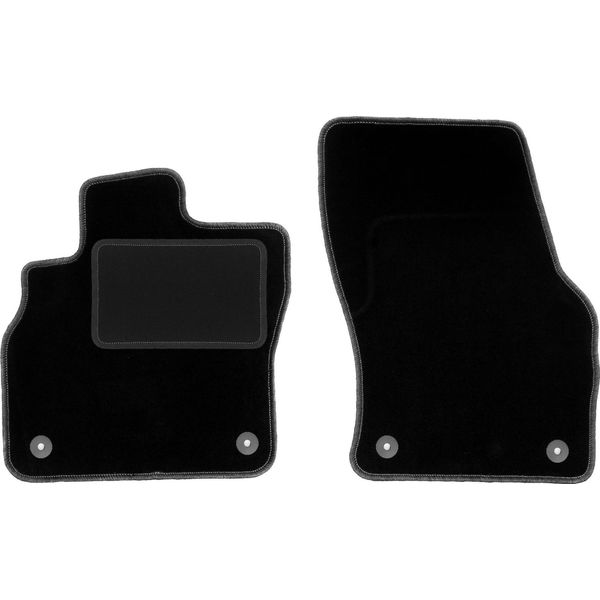 Wielganizator Tappetini Auto Velours Anteriori Adatto Per Audi Q3 Ii F3 (2018-, Suv) Neri, Set 2 Pz, Con Fissaggi-image