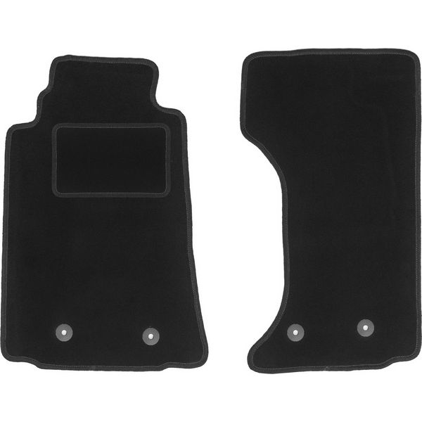 Wielganizator Tappetini Auto Velours Anteriori Adatto Per Mazda MX-5 Iii (2005-2015, Cabriolet) Neri, Set 2 Pz, Con Fissaggi-image
