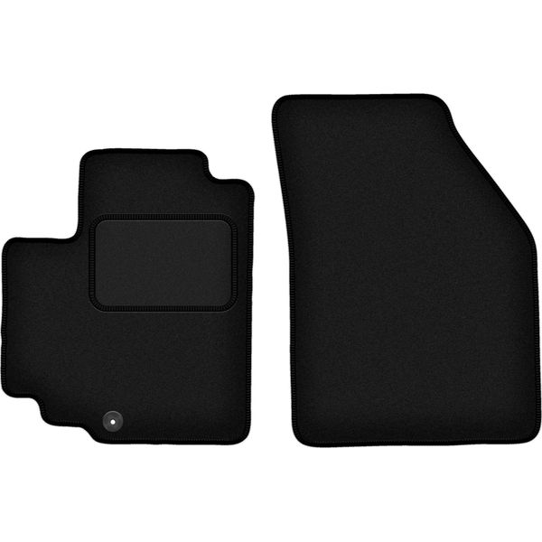 Wielganizator Tappetini Auto Velours Anteriori Adatto Per Nissan Pixo (2008-2013, Hatchback) Neri, Set 2 Pz, Con Fissaggi-image
