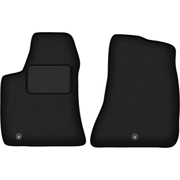 Wielganizator Tappetini Auto Velours Anteriori Adatto Per Dodge Charger Ld (2011-2020, Coupé) Neri, Set 2 Pz, Con Fissaggi-image