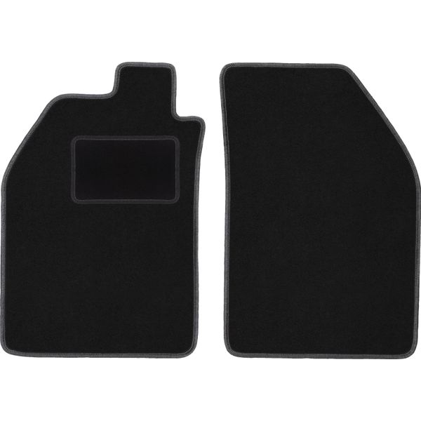 Wielganizator Tappetini Auto Velours Anteriori Adatto Per Saab 9000 (1984-1991, Berlina) Neri, Set 2 Pz, Con Fissaggi-image