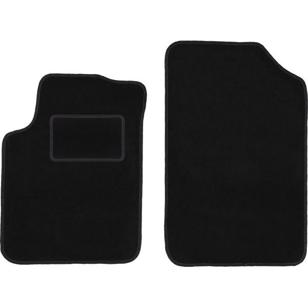 Wielganizator Tappetini Auto Velours Anteriori Adatto Per Citroen C3 I (2002-2009, Hatchback) Neri, Set 2 Pz, Con Fissaggi-image