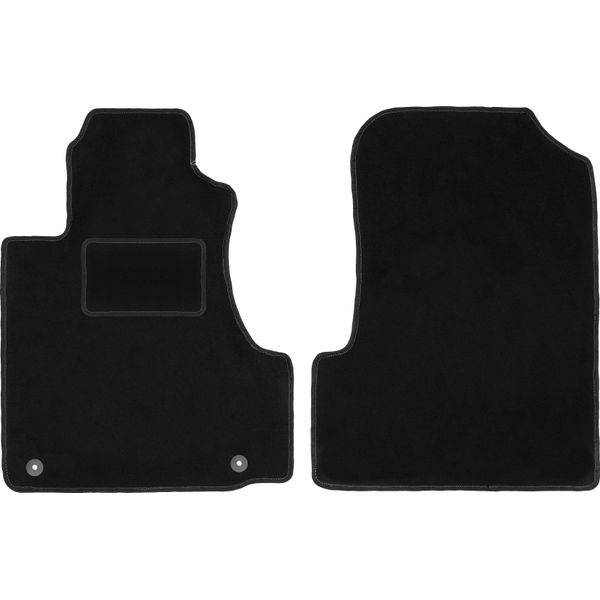 Wielganizator Tappetini Auto Velours Anteriori Adatto Per Honda CR-V Iii (2006-2012, Suv) Neri, Set 2 Pz, Con Fissaggi-image