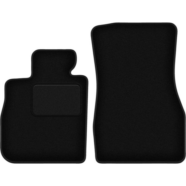 Wielganizator Tappetini Auto Velours Anteriori Adatto Per Bmw 8 G14 (2019-2022, Cabriolet) Neri, Set 2 Pz, Con Fissaggi-image