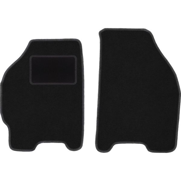 Wielganizator Tappetini Auto Velours Anteriori Adatto Per Fiat Punto Ii (1999-2010, Hatchback) Neri, Set 2 Pz, Con Fissaggi-image