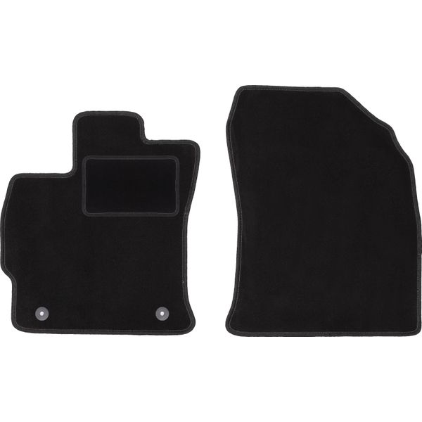 Wielganizator Tappetini Auto Velours Anteriori Adatto Per Toyota Prius Iii Plus (2011-2015, Hatchback) Neri, Set 2 Pz, Con Fissaggi-image
