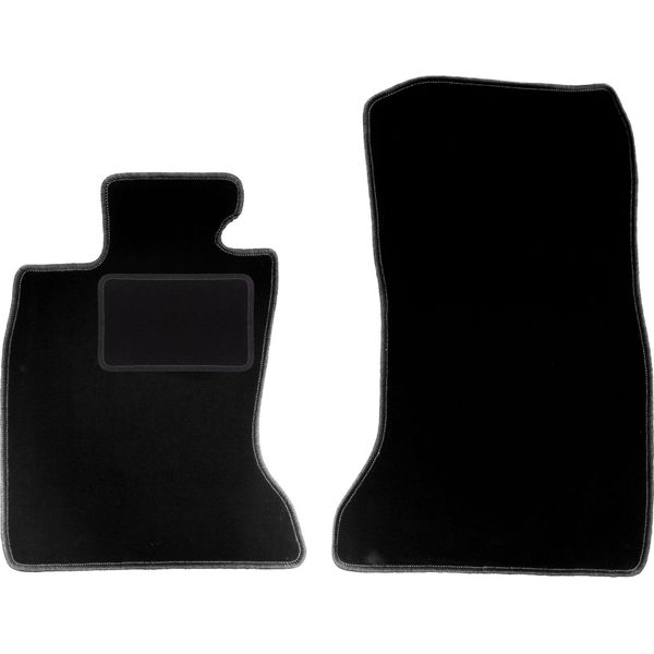 Wielganizator Tappetini Auto Velours Anteriori Adatto Per Bmw 7 F02 (2008-2015, Berlina) Neri, Set 2 Pz, Con Fissaggi-image