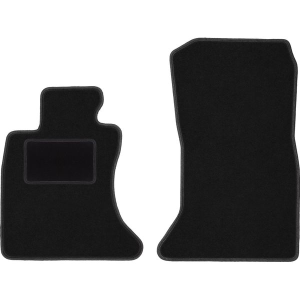 Wielganizator Tappetini Auto Velours Anteriori Adatto Per Bmw 5 F11 Fl Xdrive (2013-2017, Station Wagon, Touring) Neri, Set 2 Pz, Con Fissaggi-image