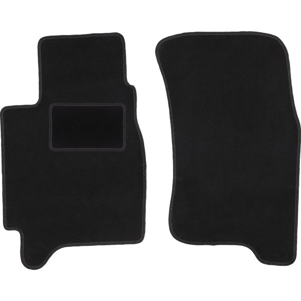 Wielganizator Tappetini Auto Velours Anteriori Adatto Per Subaru Outback Ii (1999-2004, Station Wagon, Berlina) Neri, Set 2 Pz, Con Fissaggi-image