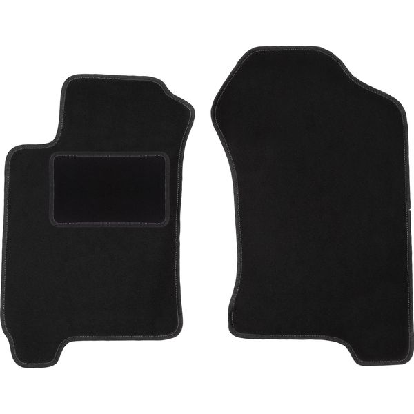 Wielganizator Tappetini Auto Velours Anteriori Adatto Per Subaru Forester I (1997-2002, Crossover) Neri, Set 2 Pz, Con Fissaggi-image