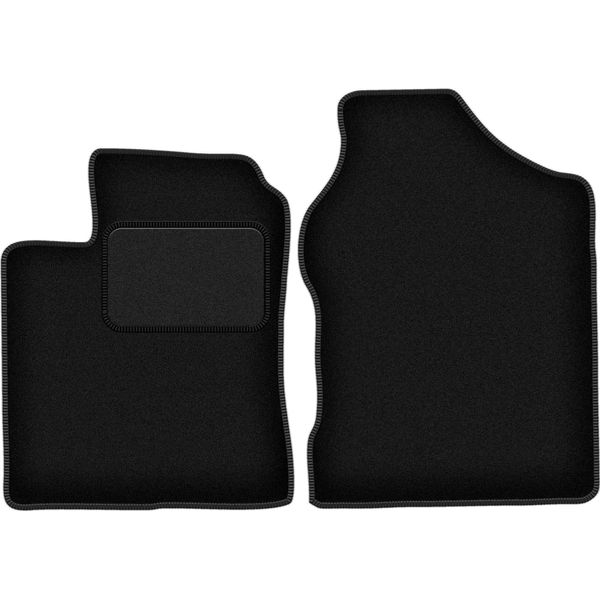 Wielganizator Tappetini Auto Velours Anteriori Adatto Per Daihatsu Trevis (2006-2009, Hatchback) Neri, Set 2 Pz, Con Fissaggi-image