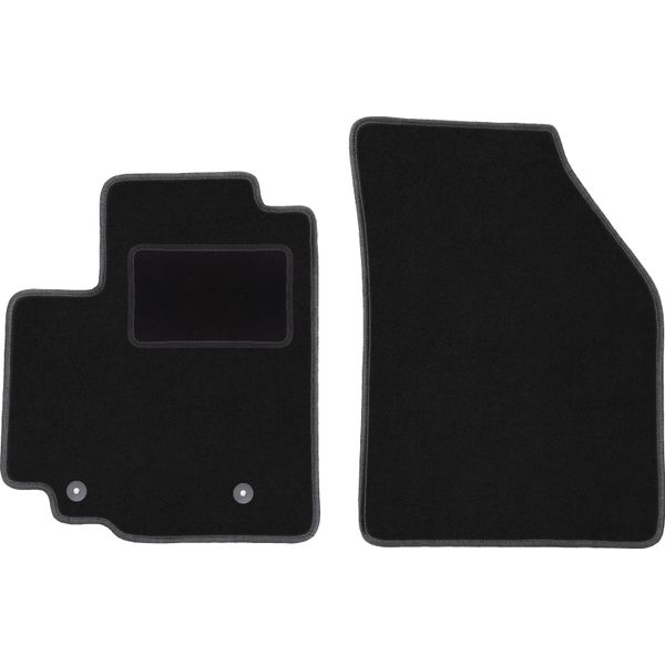 Wielganizator Tappetini Auto Velours Anteriori Adatto Per Opel Agila B (2008-2014, Hatchback) Neri, Set 2 Pz, Con Fissaggi-image