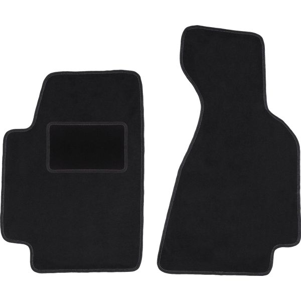 Wielganizator Tappetini Auto Velours Anteriori Adatto Per Audi 80 B5 (1994-2000, Cabriolet) Neri, Set 2 Pz, Con Fissaggi-image