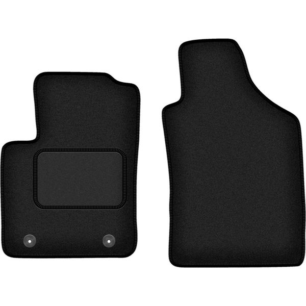 Wielganizator Tappetini Auto Velours Anteriori Adatto Per Ford Ka MK2 (2008-2012, Hatchback) Neri, Set 2 Pz, Con Fissaggi-image