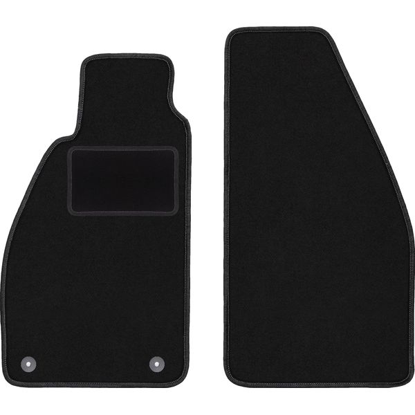Wielganizator Tappetini Auto Velours Anteriori Adatto Per Alfa Romeo Gtv (1995-2005, Coupé, Cabriolet) Neri, Set 2 Pz, Con Fissaggi-image