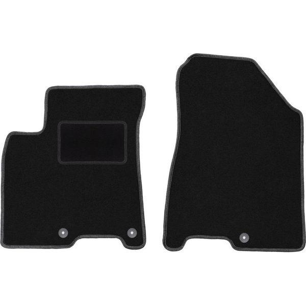 Wielganizator Tappetini Auto Velours Anteriori Adatto Per Kia Niro (2016-, Crossover) Neri, Set 2 Pz, Con Fissaggi-image