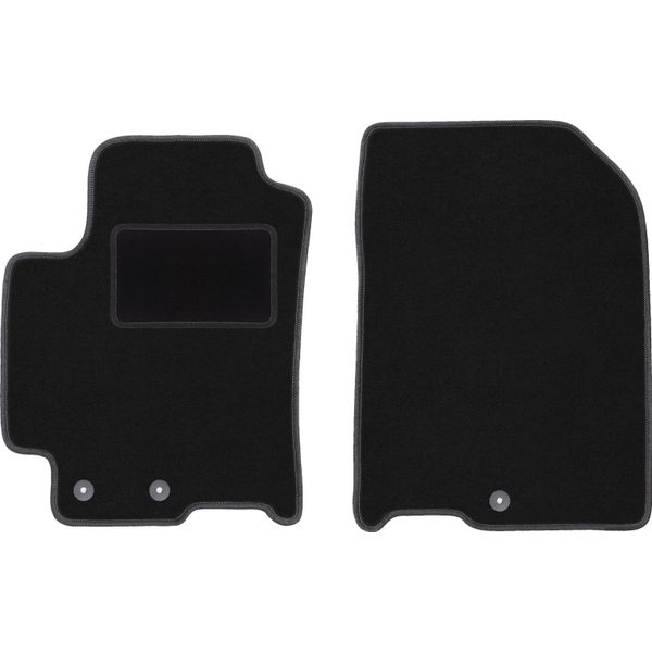 Wielganizator Tappetini Auto Velours Anteriori Adatto Per Kia Rio Iv (2017-, Hatchback) Neri, Set 2 Pz, Con Fissaggi-image