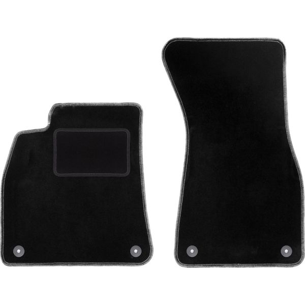 Wielganizator Tappetini Auto Velours Anteriori Adatto Per Audi A7 C8 (2018-, Sportback) Neri, Set 2 Pz, Con Fissaggi-image