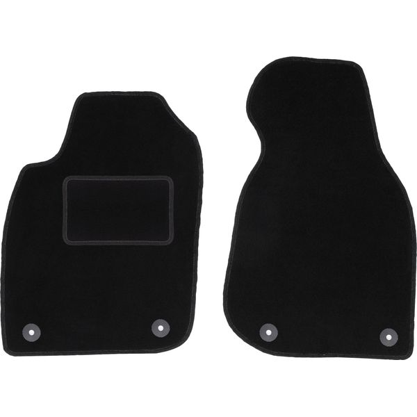 Wielganizator Tappetini Auto Velours Anteriori Adatto Per Audi A6 C5 (1997-2005, Avant, Station Wagon, Berlina, Quattro, Allroad) Neri, Set 2 Pz, Con Fissaggi-image
