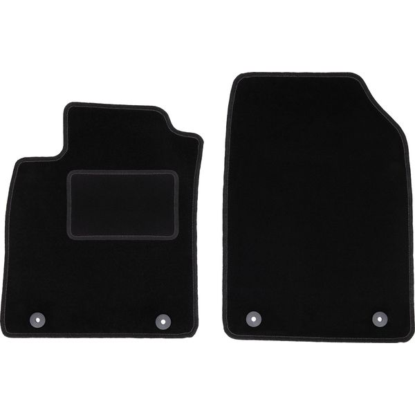Wielganizator Tappetini Auto Velours Anteriori Adatto Per Opel Signum (2003-2008, Station Wagon) Neri, Set 2 Pz, Con Fissaggi-image