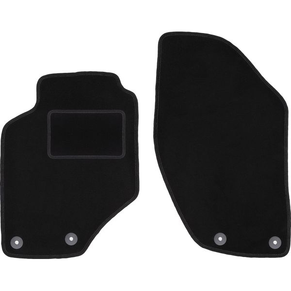 Wielganizator Tappetini Auto Velours Anteriori Adatto Per Volvo V70 I (1996-2000, Station Wagon) Neri, Set 2 Pz, Con Fissaggi-image