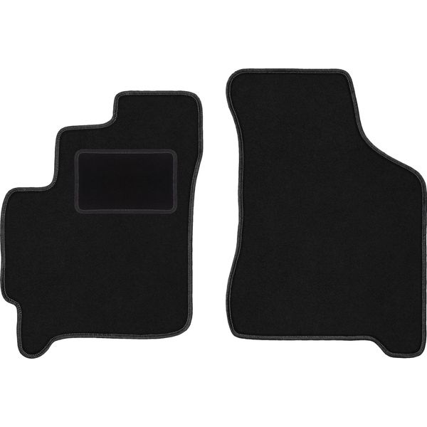 Wielganizator Tappetini Auto Velours Anteriori Adatto Per Kia Carens I (1999-2006, Minivan) Neri, Set 2 Pz, Con Fissaggi-image